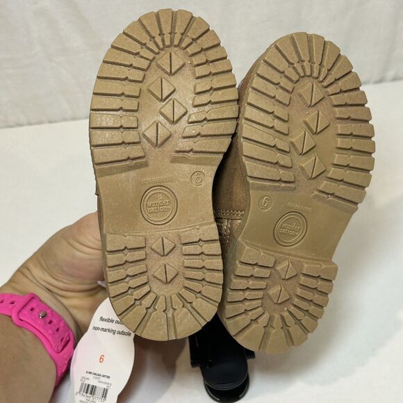 Wonder Nation Toddler Girls Size 6 Brown Owl Side Zip Chelsea Boots NEW - Picture 4 of 6